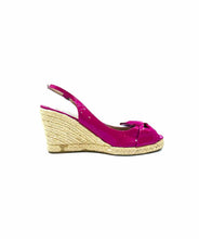 Load image into Gallery viewer, VALENTINO Size 11 Hot Pink Patent Leather Wedge