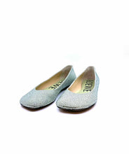 Load image into Gallery viewer, LOEWE Size 11 Pastel Green Crystal Solid Flats