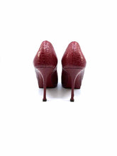 Load image into Gallery viewer, YVES SAINT LAURENT Size 9.5 Red Leather Pumps