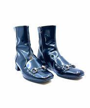 Load image into Gallery viewer, GUCCI Size 7 Black Leather Solid Ankle Boot