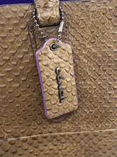 Load image into Gallery viewer, COACH Brown Python Solid Handbag