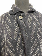 Load image into Gallery viewer, GIORGIO ARMANI Navy Wool Blend Coat | 8