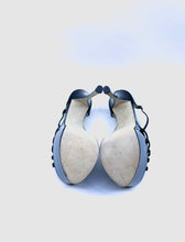 Load image into Gallery viewer, GIUSEPPE ZANOTTI Size 8 Black Patent Leather Sandals