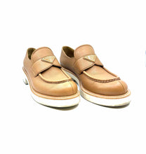 Load image into Gallery viewer, PRADA Size 10 Camel Leather Solid Loafers