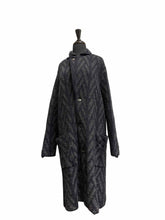 Load image into Gallery viewer, GIORGIO ARMANI Navy Wool Blend Coat | 8