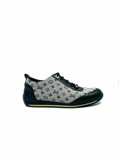 Load image into Gallery viewer, LOUIS VUITTON Size 7.5 Navy Canvas Leather Sneakers