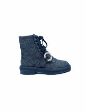 Load image into Gallery viewer, JIMMY CHOO Cora Size 6 Black, silver Tweed Solid Ankle Boot