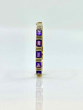 Load image into Gallery viewer, Amethyst Diamond 14K Bracelet