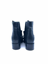 Load image into Gallery viewer, PRADA Size 9 Black Leather Solid Ankle Boot