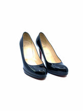 Load image into Gallery viewer, CHRISTIAN LOUBOUTIN Size 10 Black Patent Leather Solid Pumps