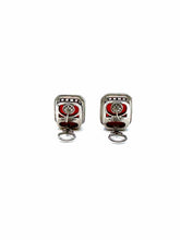 Load image into Gallery viewer, Rust Chalcedony Pierced Earrings