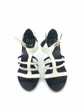 Load image into Gallery viewer, GIVENCHY Size 6 Black & White Patent Leather Solid Wedge