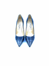 Load image into Gallery viewer, JIMMY CHOO Size 9 Grey Eel Skin Solid Pumps