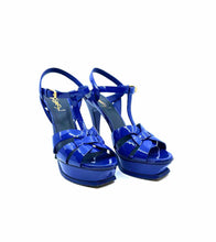 Load image into Gallery viewer, YVES SAINT LAURENT Size 9 Violet Patent Leather Solid Sandals