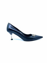 Load image into Gallery viewer, PRADA Size 7.5 Black Leather Solid Pumps