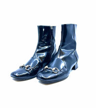 Load image into Gallery viewer, GUCCI Size 7 Black Leather Solid Ankle Boot