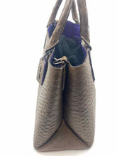 Load image into Gallery viewer, COACH Brown Python Solid Handbag