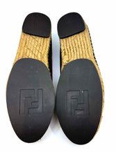 Load image into Gallery viewer, FENDI Size 7 Black & Brown Canvas Flats