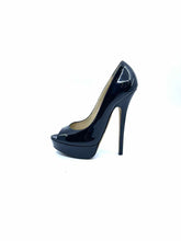 Load image into Gallery viewer, JIMMY CHOO Size 6.5 Black Patent Leather Pumps