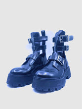Load image into Gallery viewer, ALEXANDER MCQUEEN Size 9.5 Black Leather Ankle Boot
