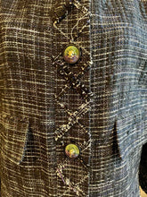 Load image into Gallery viewer, CHANEL Size 6 Navy & White Cotton Blend Blazer