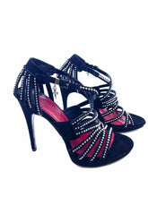 Load image into Gallery viewer, CESARE PACIOTTI Size 7 Black Suede Studs Sandals
