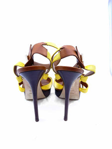 FENDI Size 9.5 Brown Leather Sandals