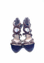 Load image into Gallery viewer, JIMMY CHOO Size 8.5 Brown PONY HAIR Cheetah print Sandals
