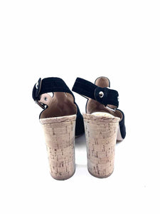 GIANVITO ROSSI Size 7 Black Suede Sandals
