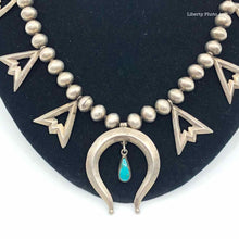 Load image into Gallery viewer, Sterling Silver Arrowhead Turquoise Necklace - Labels Luxury