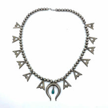 Load image into Gallery viewer, Sterling Silver Arrowhead Turquoise Necklace - Labels Luxury