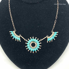 Load image into Gallery viewer, ZUNI Sterling Silver Turquoise Necklace - Labels Luxury