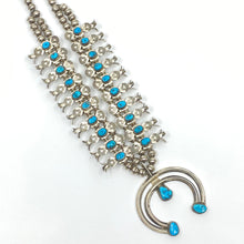 Load image into Gallery viewer, Sterling Silver Singer Navajo Turquoise Necklace - Labels Luxury