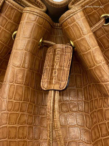 FENDI Croc Embossed Handbag - Labels Luxury
