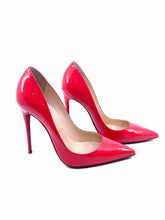 Load image into Gallery viewer, CHRISTIAN LOUBOUTIN Size 6.5 Tangerine Patent Leather Solid Pumps
