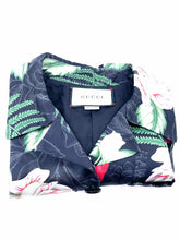 Load image into Gallery viewer, GUCCI Size XS Green, Black Floral Hawaiian Pajamas