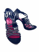 Load image into Gallery viewer, CESARE PACIOTTI Size 7 Black Suede Studs Sandals