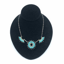 Load image into Gallery viewer, ZUNI Sterling Silver Turquoise Necklace - Labels Luxury