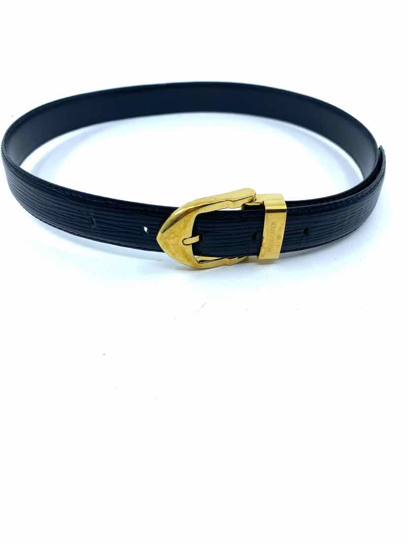 lv black leather belt