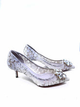 Load image into Gallery viewer, DOLCE &amp; GABBANA Size 8.5 White Lace Pumps

