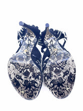 Load image into Gallery viewer, CESARE PACIOTTI Size 7 Black Suede Studs Sandals