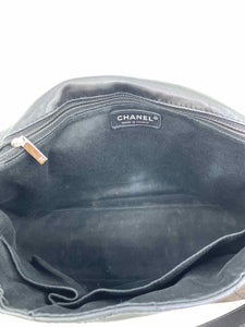 CHANEL Black Leather Sac Rabat Handbag