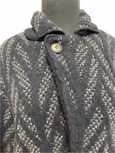 Load image into Gallery viewer, GIORGIO ARMANI Navy Wool Blend Coat | 8