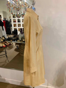 ALBERTA FERRETTI Yellow Silk Dress | 10