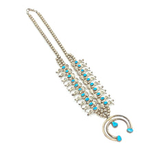 Load image into Gallery viewer, Sterling Silver Singer Navajo Turquoise Necklace - Labels Luxury