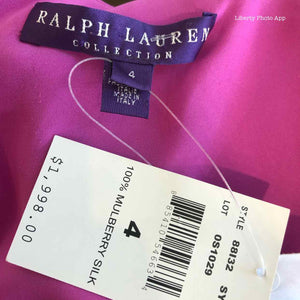 RALPH LAUREN Bright Purple Solid Dress | 4
