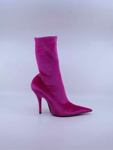 Load image into Gallery viewer, BALENCIAGA Size 6 Hot Pink Velvet Tall Boot
