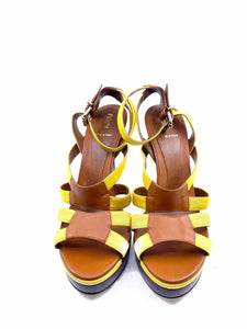 FENDI Size 9.5 Brown Leather Sandals