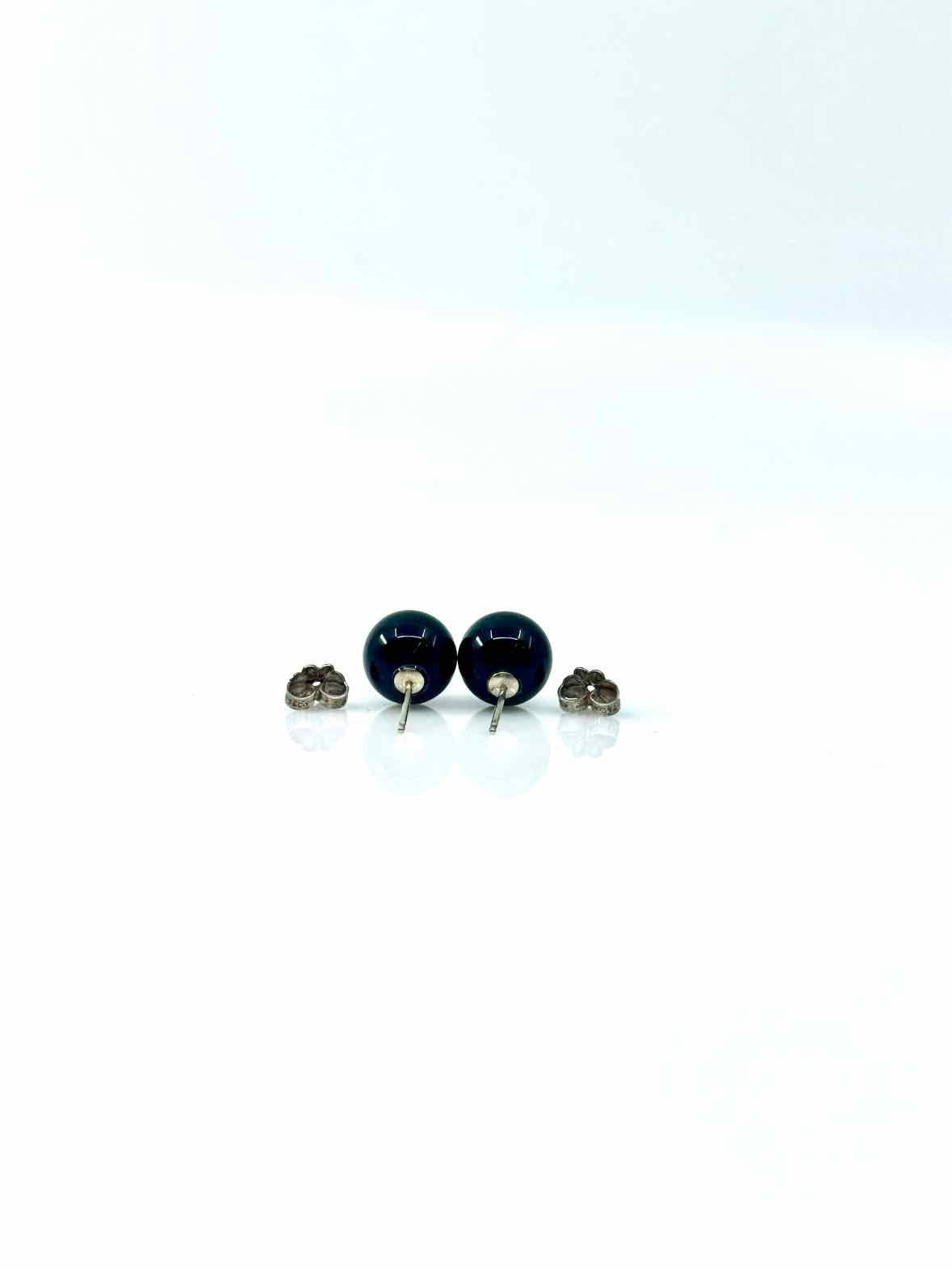 TIFFANY CO Black Onyx Studs