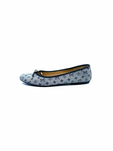 LOUIS VUITTON Size 10 Grey Flats